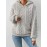 Drawstring Teddy Hoodies, Casual Long Sleeve Solid Sweatshirt, Women's Clothing