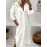 Solid Color Splited Hem Hooded Dress, Casual Long Sleeve Plunge Neck Dress For Fall & Wintern, Women's Clothing